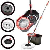 Mop Giratório 8L Esfregão 360 Regulável com Refil Balde Cabo 1 Refil de microfibra Plastico cores aleatorias - Envio rapido Mop Giratório 8L Esfregão 360 Regulável com Refil Balde Cabo 1 Refil de microfibra Plastico cores aleatorias - Envio rapido