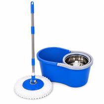 Mop Giratório Balde 8 Litros 360 Centrífuga Esfregão Cesto Inox Azul Mop Giratório Balde 8 Litros 360 Centrífuga Esfregão Cesto Inox Azul