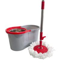 Mop Giratório Balde Centrifugador Inox Esfregão Limpeza Completa Lava E Seca 9 Litros Mop Giratório Balde Centrifugador Inox Esfregão Limpeza Completa Lava E Seca 9 Litros
