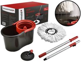 Mop Giratório Base 360º Com Balde Limpeza Pesada Powermaid Tamanho Único Prático Doméstico Eficiente Para Todos Os Ambie