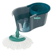 Mop Giratorio Centrifuga Balde 8L Kit Esfregão Lava Seca - Rayco Mop Giratorio Centrifuga Balde 8L Kit Esfregão Lava Seca - Rayco