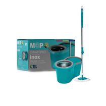 Mop Giratório Cesto Inox Alça Flexível