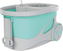 Mop Giratório Ciclone, Balde 20 litros com cesto inox e Rodinhas, MOP7290, Flash Limp