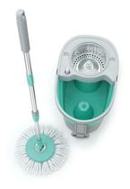 Mop Giratório Ciclone Cesto 20L Centrifuga Com Roda Inox Limpeza Flash Limp