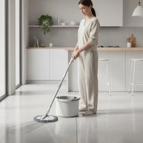 Mop Giratório Com Balde 13L E 2 Refis Limpeza 360 Inox Mop Giratório Com Balde 13L E 2 Refis Limpeza 360 Inox