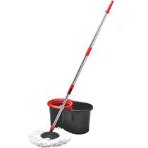 Mop Giratório com Balde 8L VERMELHO/CINZA Mop Giratório com Balde 8L VERMELHO/CINZA