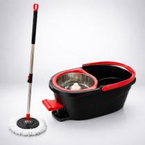 Mop Giratório com Balde e Pedal Cesto Inox 13L