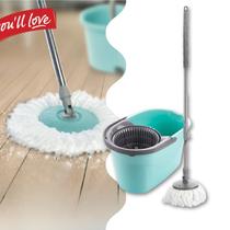 Mop Giratório Com Cesto Balde 13L C/2 Refil Esfregão Limpeza Pesada