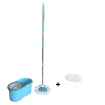 Mop Giratório Com Rodinha Cabo Longo 1,50 Mts Com 2 Refil Limpeza Multiuso Mop Giratório Com Rodinha Cabo Longo 1,50 Mts Com 2 Refil Limpeza Multiuso