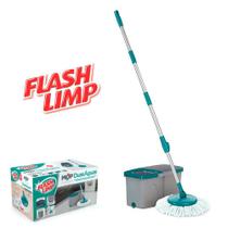 Mop Giratório Duas Águas Fit Cesto Inox Flash Limp Original