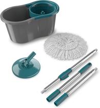 Mop giratório esfregão 360 balde 8 litros + 2 refil