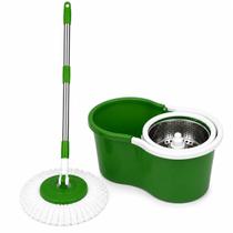 Mop Giratório Esfregão 360 Balde 8 Litros Cesto Inox Centrífuga Verde Mop Giratório Esfregão 360 Balde 8 Litros Cesto Inox Centrífuga Verde