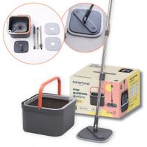 Mop Giratório Esfregão Balde Água Limpa Refil Microfibra