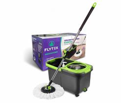 Mop Giratório Esfregão para Limpeza Geral Cesto em Inox 16L com 2 Refis Cabo 1,52 Metros