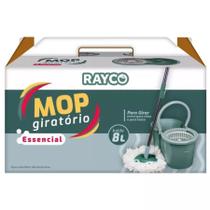 Mop Giratório Essencial Esfregão Cesto Plástico 8 Litros Rayco