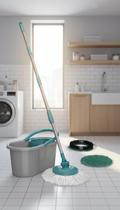 Mop Giratório Fit 3 em 1 com Balde e Refis