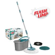 Mop Giratorio Fit 3 em 1 Esfregao Microfibra 8 Litros Flash Limp MOP9379