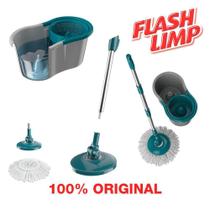 Mop Giratorio Flash Limp Fit 360 Spin Rodo mágico Microfibra Esfregão Extensível Mop Premium Mope giratorio 1,28m