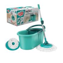 Mop Giratório Flash Limp Vassoura Rodo Esfregão C/ Balde Lava Seca 8l 360º