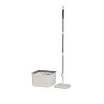 Mop giratório flow com balde e refil extra 2,6l bege - Martiplast Mop giratório flow com balde e refil extra 2,6l bege - Martiplast