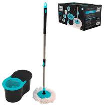 Mop Giratório Hauskraft Lava e Seca 8 Litros Balde Centrífuga Limpeza Prática Mop Giratório Hauskraft Lava e Seca 8 Litros Balde Centrífuga Limpeza Prática
