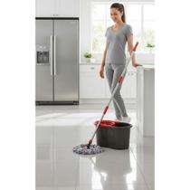 Mop Giratório Inox 125cm Limpeza Profunda Cesto 8L Mop Giratório Inox 125cm Limpeza Profunda Cesto 8L