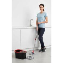 Mop Giratório Inox Preto 140cm 8L: Limpeza Total! Mop Giratório Inox Preto 140cm 8L: Limpeza Total!