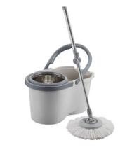 Mop Giratório Menalux com Cesto Inox e Refil Extra de Microfibra