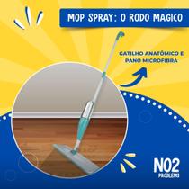 Mop Giratório Microfibra Reutilizável Spray Mágico No2Problems Reservatório De Água Limpeza Eficiente Resistente Praticidade