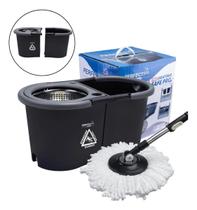 Mop Giratório Perfect Esfregão Top Cabo Inox Profissional Cor Preto