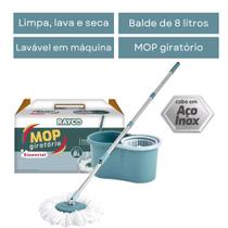 Mop Giratório Rayco Essencial C/ Cesto Plastico 8L 1 Refil