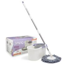 Mop Giro Fit Com Balde 8 Litros Esfregão Branco/Lilás Simplo