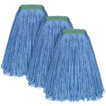 Mop Head Matthew Cleaning 473 ml, pacote com 3 pisos de algodão, azul