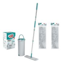 Mop Lava E Seca Fit Vertical Balde Rodo Flashlimp + 2 Refil
