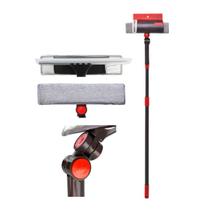 Mop Limpa Vidro e Janelas 2 em 1 Rodo e Microfibra Extensível até 150m Cabo Removível