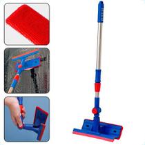 Mop Limpa Vidros 2x1 Lava E Seca Rodo C/ Cabo Extensível