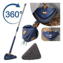 Mop Limpeza 360 Triangular Giratório Ajustável, Lava E Seca,