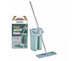 Mop Limpeza Rodo Vassoura Magica Esfregão Flat E Balde Reservatório Lava E Seca Profissional 6l Rayco