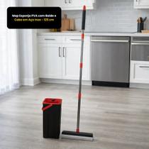Mop Microfibra PVA Balde Cabo Aço Inox 125 Centímetros Mop Microfibra PVA Balde Cabo Aço Inox 125 Centímetros