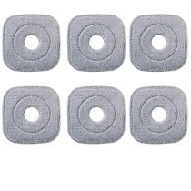 Mop Pad Refill, pacote com 6 microfibras quadradas de 23 cm para True & Tidy