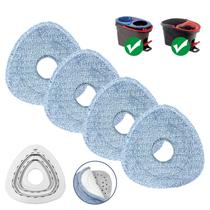 Mop Pads Koolstuffs para sistema O-Cedar, pacote com 4, laváveis à máquina