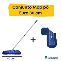 Mop Pó Eletrostático Euro 80cm Com + 1 Refil Extra bralimpia