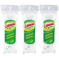 Mop Refill Libman Tornado para Self Wringing Twist Mop, pacote com 3