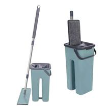 Mop Rodo Com Balde Esfregão Flat Lava E Seca Microfibra Multiuso limpeza