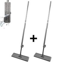 Mop Rodo Flat 360 Para Pisos Limpeza Kit com 2 Vassoura Magica - ww