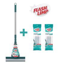 Mop Rodo Magico Flash Limp Limpeza Geral Plus + 3 Refis Pva