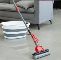 Mop Rodo Mágico Limpeza com Esponja PVA e Cabo Extensível Powermaid
