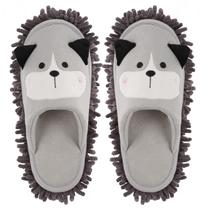 Mop Slippers Frujthchy Cartoon Dog Microfibra Cinza Chenille Mop Slippers Frujthchy Cartoon Dog Microfibra Cinza Chenille