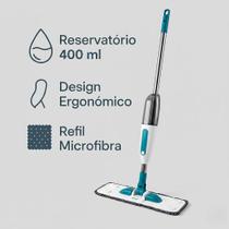Mop Spray 400 ml Reservatório + Refil Microfibra Design Ergonômico Limpeza Prática Mop Spray 400 ml Reservatório + Refil Microfibra Design Ergonômico Limpeza Prática