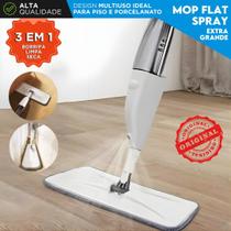 Mop Spray Cabo Longo 1,45m com Reservatório e Refil Microfibra Rodo Mágico Esfregão para Limpeza